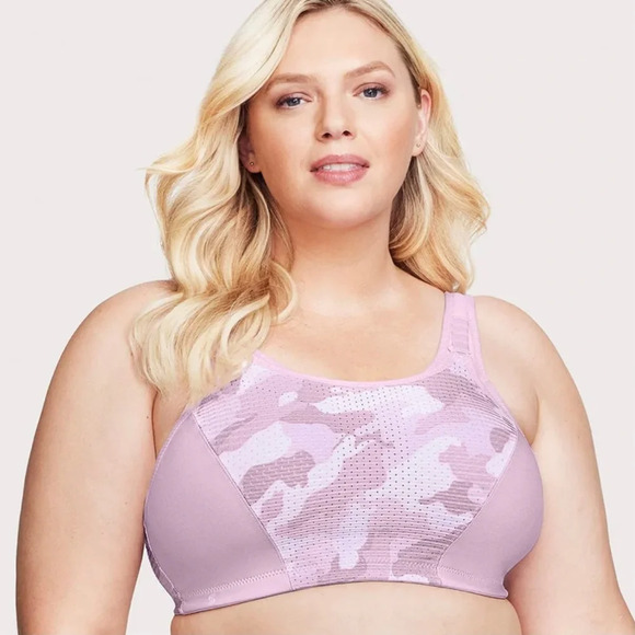 2 BRAS Glamorise 40F Sport 42F WireFree Custom MagicLift Moist Control 1064 1166 - Picture 3 of 13